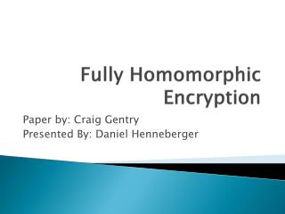 autocrypt homomorphic