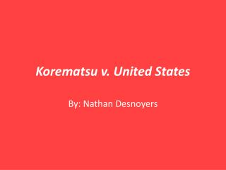 korematsu vs united states