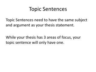 sentences topic statements thesis transitions ppt powerpoint presentation