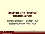 Business and Personal Finance Survey