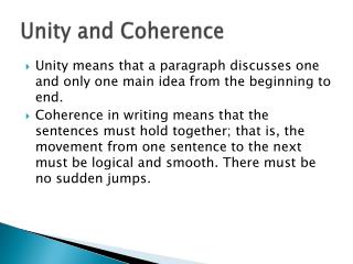 topics and coherence writing