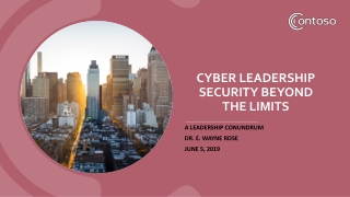 Cyber leadership security beyond the limits