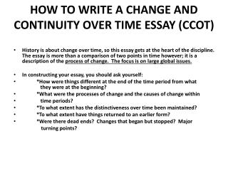 Ccot Essays