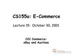 Cs155a: E-Commerce