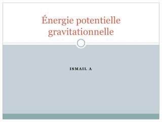 comment calculer l énergie potentielle gravitationnelle