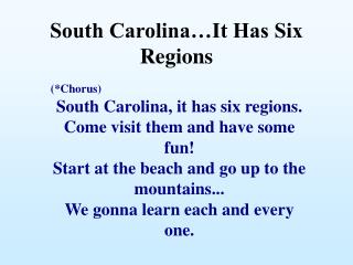 PPT - South Carolina Landform Regions (and facts about Landforms