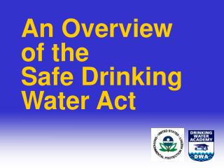 introduction to the safe drinking water act (ppt)