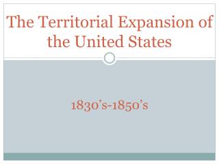 Territorial Expansion