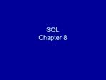 SQL Chapter 8