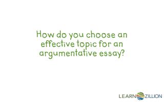Choosing a topic for an essay