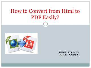 How to Convert from Html to PDF Easily?