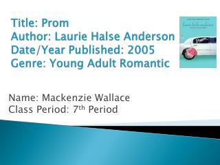 prom by laurie halse anderson