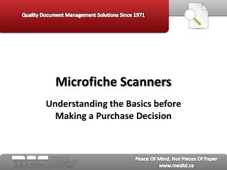 Microfiche Scanners - MES Hybrid
