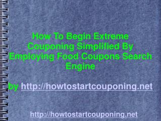 How To Commence Extreme Couponing