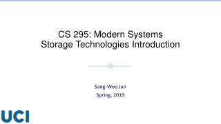 CS 295: Modern Systems Storage Technologies Introduction