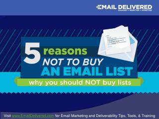 5 Reasons Not to Buy an Email List