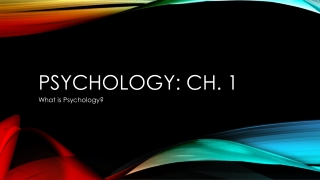 Psychology: ch. 1
