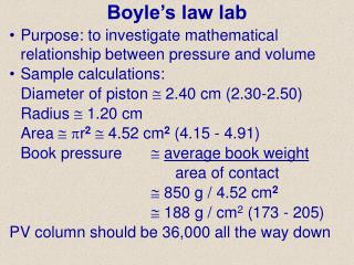 Boyle’s law lab