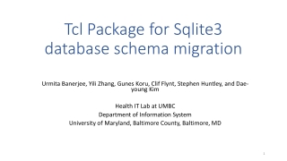 Tcl Package for Sqlite3 database schema migration