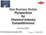 New Business Models Perspectives for Chemical Industry Competitiveness Russel Mills