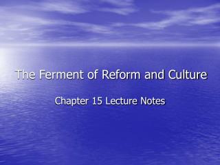 a description of the ferment of reform and culture The ferment of reform and culturethe american pageant, a history of the american people, 15th edition description of a camp meeting by an attendee. a description of the ferment of reform and culture The ferment of reform and culturethe american pageant, a history of the american people, 15th edition description of a camp meeting by an attendee.