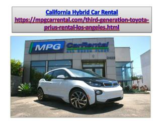 California Hybrid Car Rental