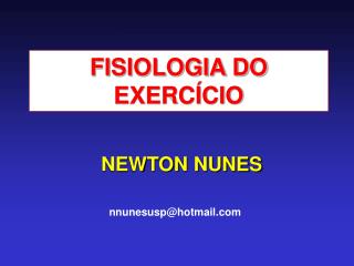 PPT FISIOLOGIA DO EXERCÍCIO PowerPoint Presentation free download