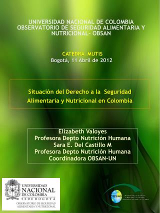 Presentacion OBSAN- CAtedra Mutis-IS-2012+sdc-OK2