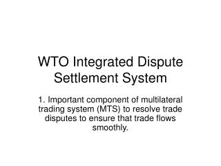 Trading settlement system