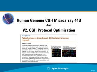 PPT - Comparative Genomic Hybridization (CGH) PowerPoint Presentation ...