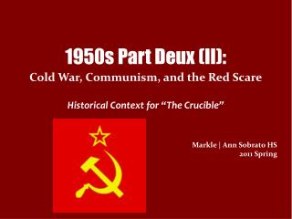 the crucible and the red scare The red scare and “the crucible” - witchcraft essay example at the time when “the crucible” was written, the united. the crucible and the red scare The red scare and “the crucible” - witchcraft essay example at the time when “the crucible” was written, the united.