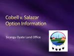 Cobell v. Salazar Option Information