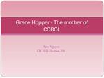 Grace Hopper - The mother of COBOL
