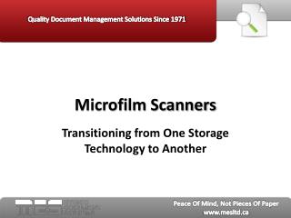 Microfilm Scanners - MES Hybrid