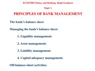 PPT - Principles Of Banking PowerPoint Presentation - ID:1673610