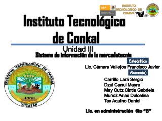 PPT Instituto Tecnológico de Conkal PowerPoint Presentation free