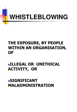 PPT - Whistleblowing PowerPoint Presentation - ID:1684314