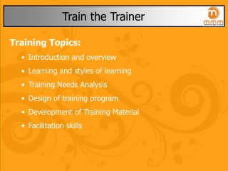 Train the Trainer Concept