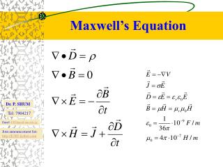 Maxwell’s Equation