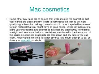 mac news cosmetics