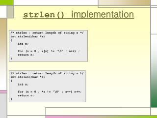 strlen() implementation
