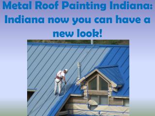 Metal Roof Painting Indiana: Indiana now you can have a new