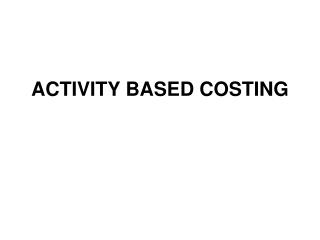 Pengertian Activity Based Cost Driver
