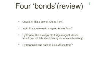 Four ‘ bonds ’ (review)