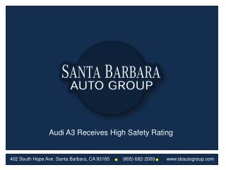 Audi A3 Recieves High Safety Rating