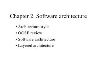 Software Architecture Presentation Ppt