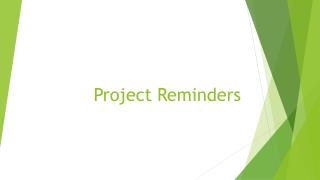 Project Reminders