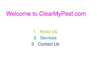 Pest Control Services Bangalore in India by ClearMyPest