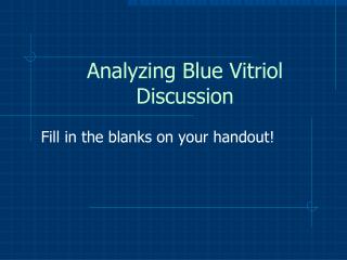 Analyzing Blue Vitriol Discussion