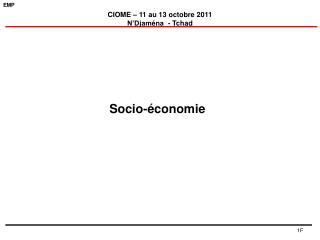 Socio-économie